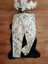 Nowość 2024:) spodnie cygaretki w kwiaty ORSAY roz 40