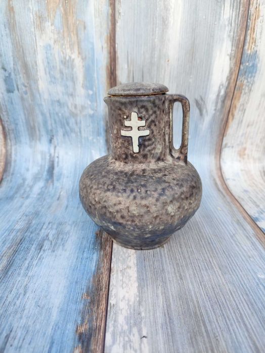 Ciekawy wazon - dzbanek - z pokrywką - vintage - design