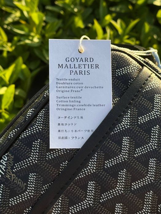 Сумка Goyard мужская через плечо барсетка черная Гоярд кожаная Paris