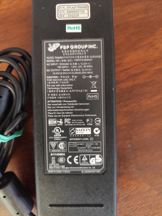 Блок живлення FSP 12v 6.25a блок питания адаптер зарядка