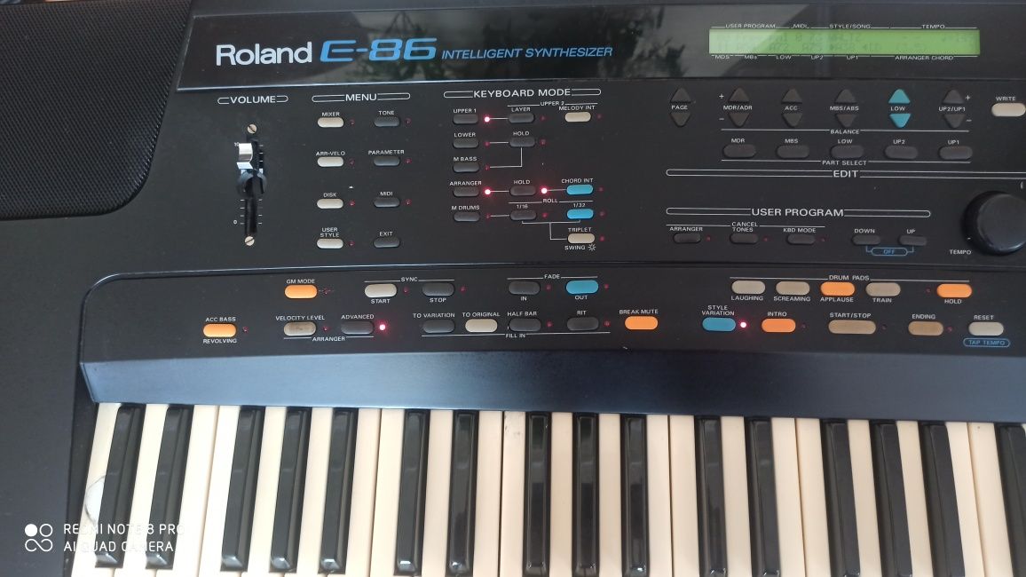 Rezerwacja Roland e 86, keyboard, klawisze