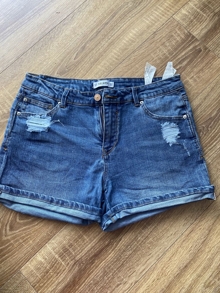 Spodenki jeansowe pull&bear