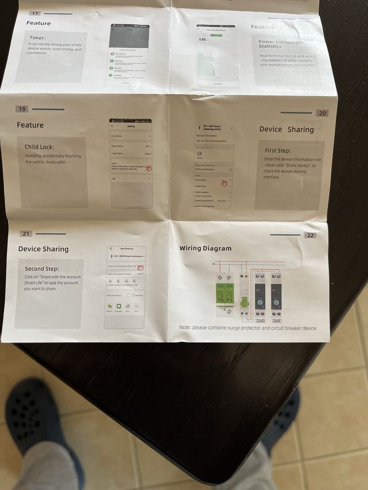 Inteligentny Wyłącznik  Tuya WIFI 32 A AC 230V