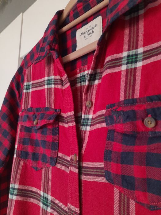 Abercrombie & Fitch Koszula kratka w kratkę XS S 34-36 flanelowa
