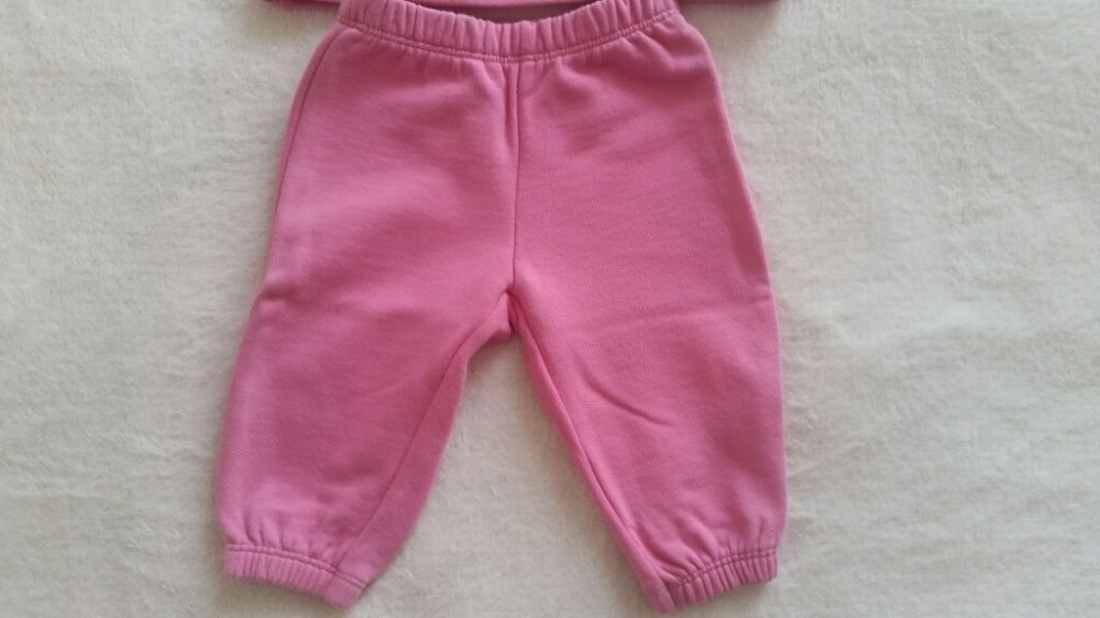 Dres Benetton Baby bluza spodnie różowy 3-6 m-cy