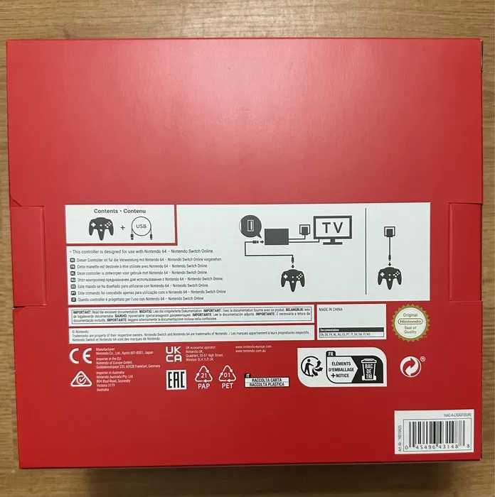 ORYGINALNY Retro Kontroler Nintendo 64 do Nintendo Switch