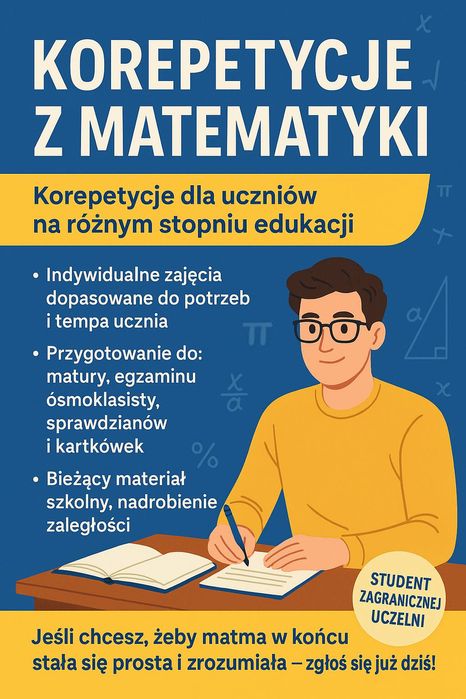 Korepetycje z MATEMATYKI online | matura | E8 | zaległości