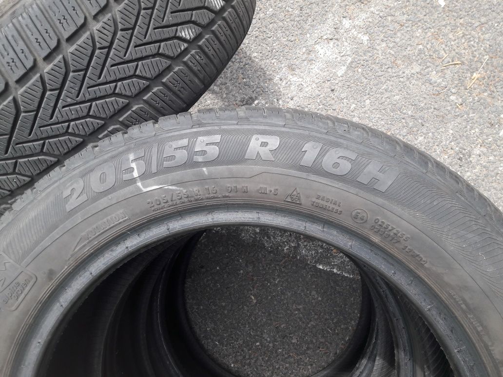 Opony zimowe 205/55 R16 po jednym zezonie