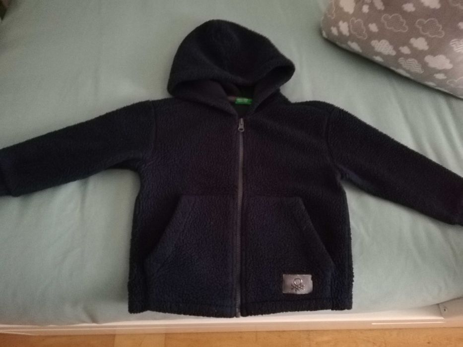 Casaco benetton 4/5 anos azul escuro inverno