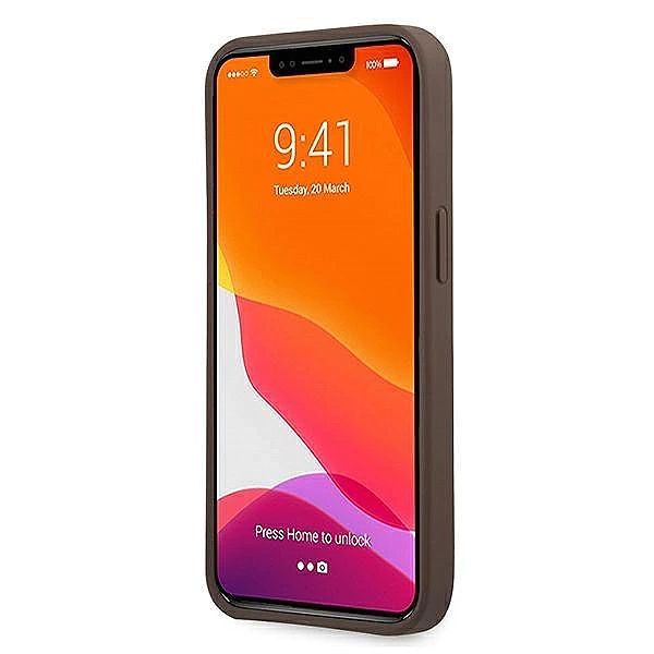 Etui Guess 4G Big Metal Logo na iPhone 13 Pro / iPhone 13 - brązowe