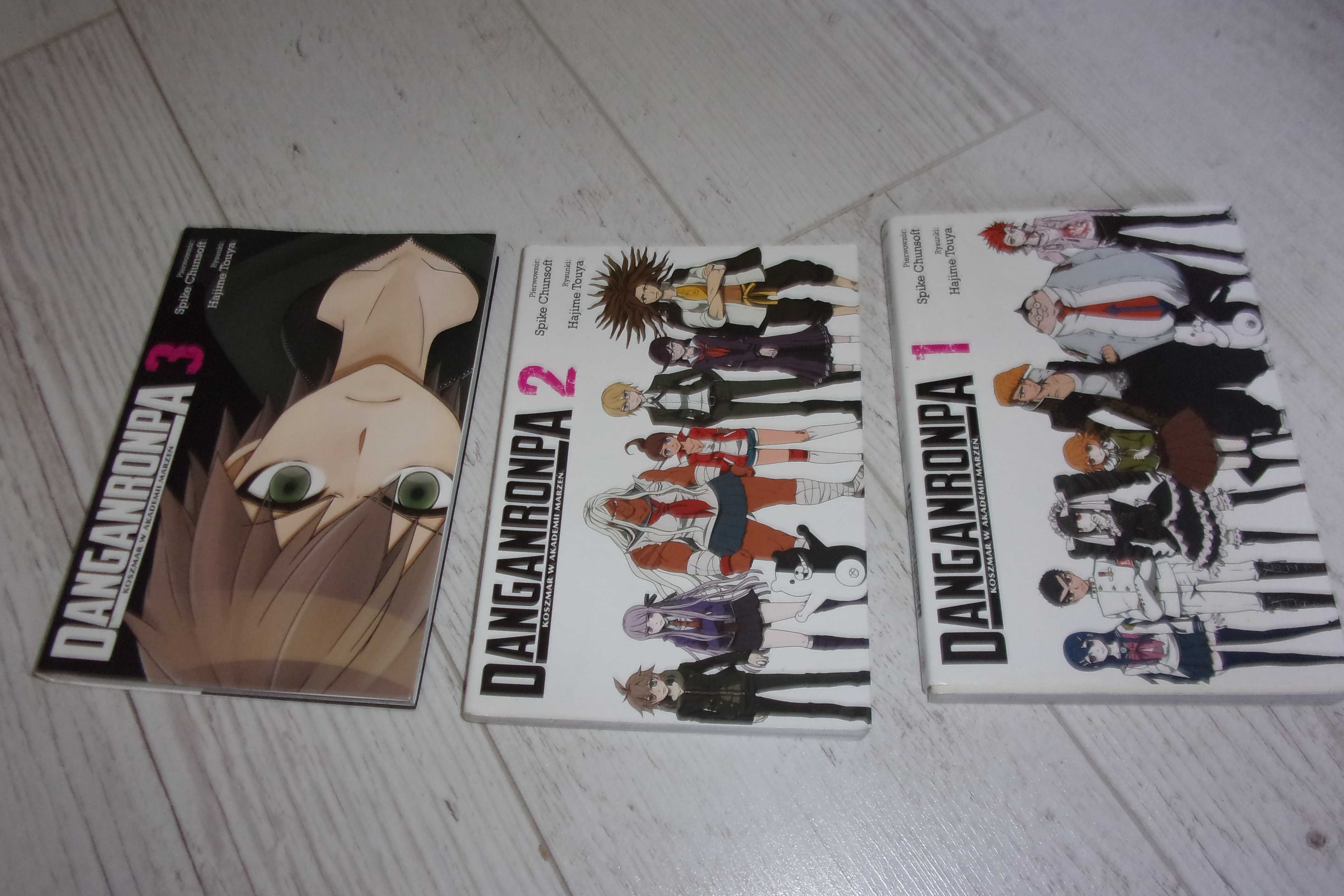 danganronpa 1 , 2 i 3 manga  komiks japoński