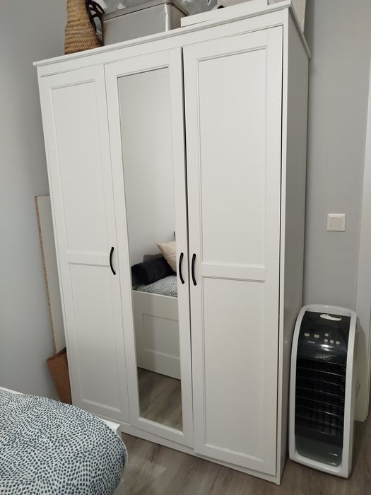Roupeiro Armário 3 portas SONGESAND branco 120x60x191 cm