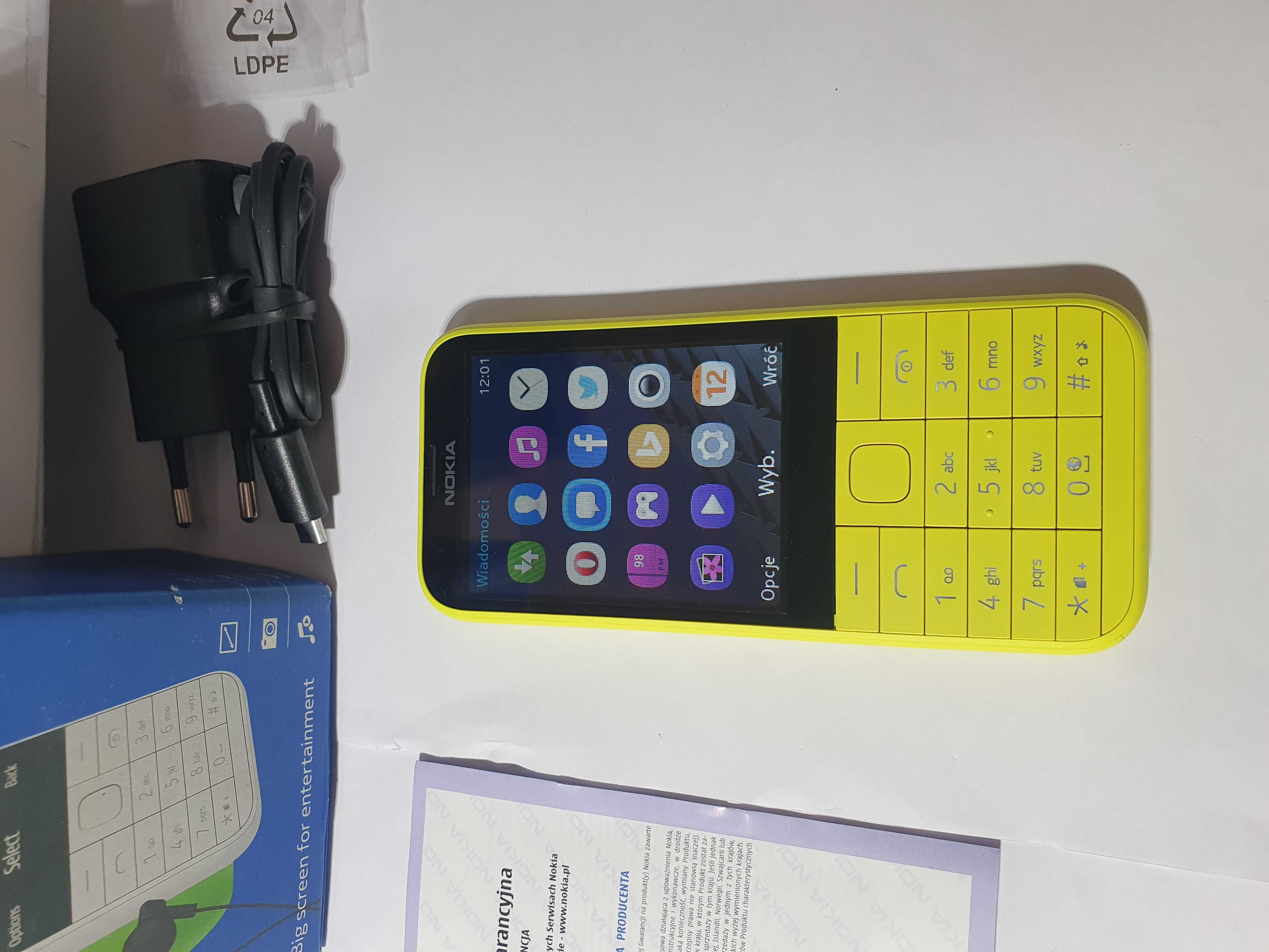 Nokia 225 DS telefon Nowy Dual Sim duos oryginalna żólta