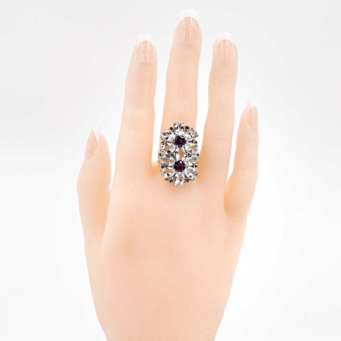 pierścionek srebro 11g duże akwamaryny certyfikat na 1030zł rozmiar 17