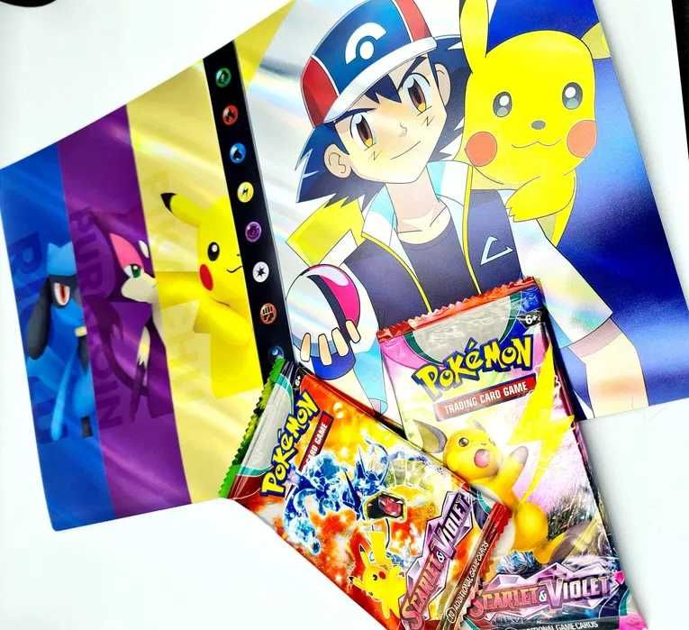 Karty Pokemon dla dziecka + album _ nowy zestaw