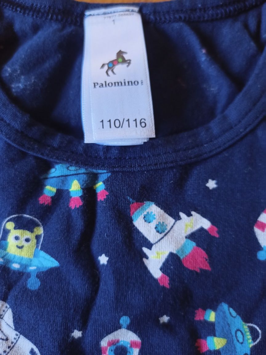 110 116 Palomino bluzka bez rękawów t-shirt rekaw rakieta kosmos ufo