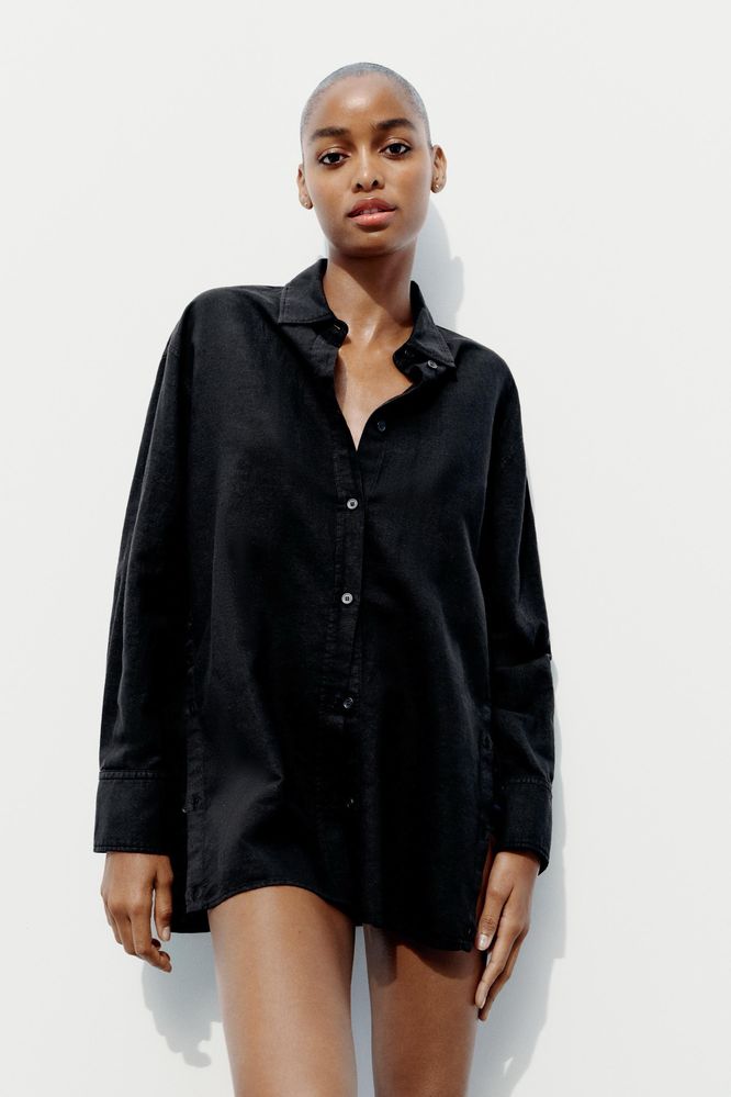 Лляна сорочка ZARA