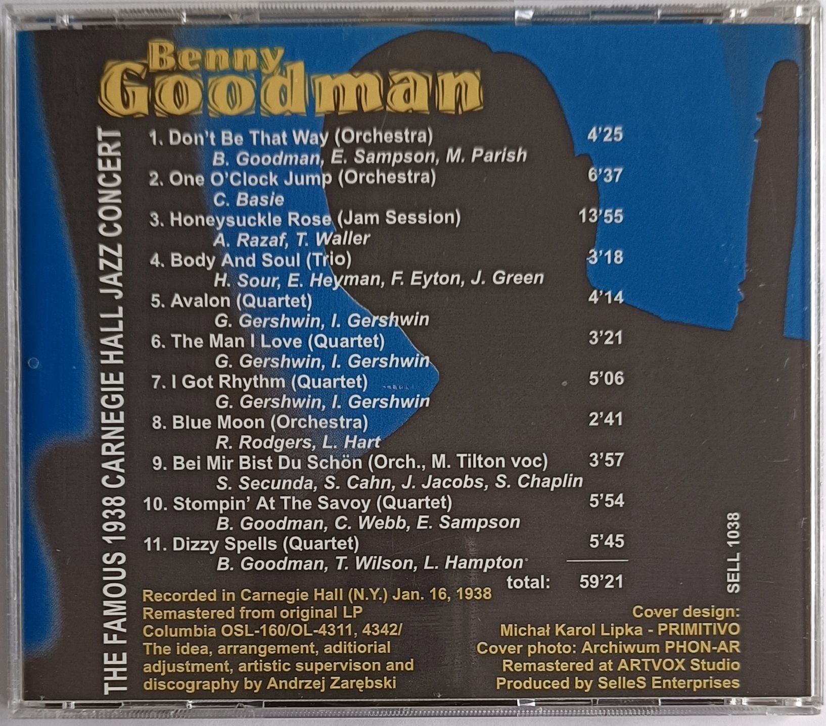 Benny Goodman The Famoust 1938 Carnegie Hall Jazz Concert