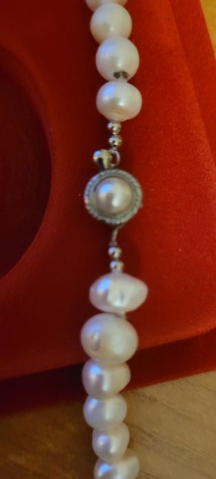 Naszyjnik perły naturalne hodowlane