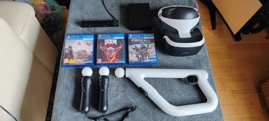 Gogle VR Ps4/Ps5 kompletny zestaw + gry