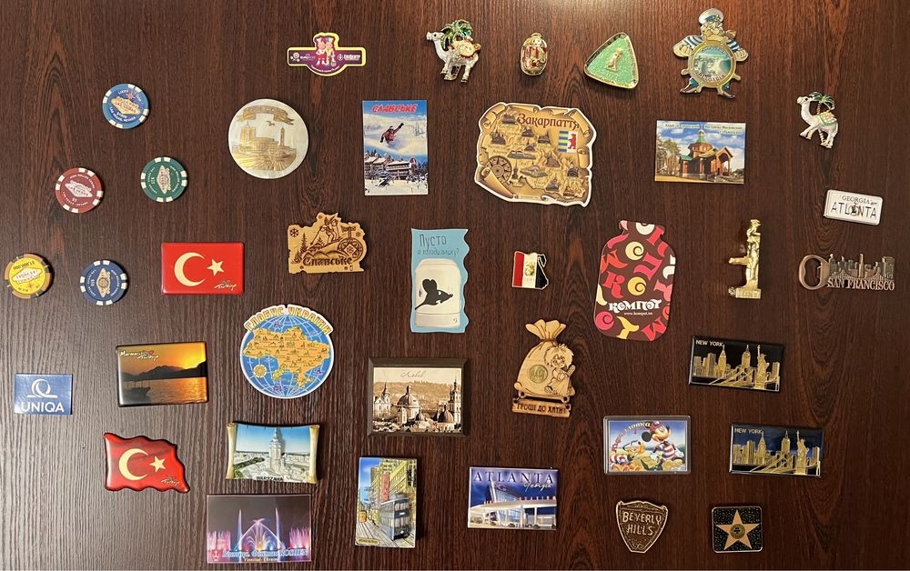 Магнит на холодильник USA, Turkey, Egypt, Hong Kong, Ukraine, Bulgaria