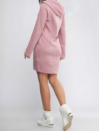 Нежное, уютное, мягкое Платье-Туника Тори Розовое. Размер 46