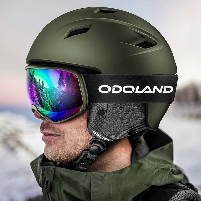 Kask narciarski, snowboardowy z goglami UV 400 Odoland rozmiar M
