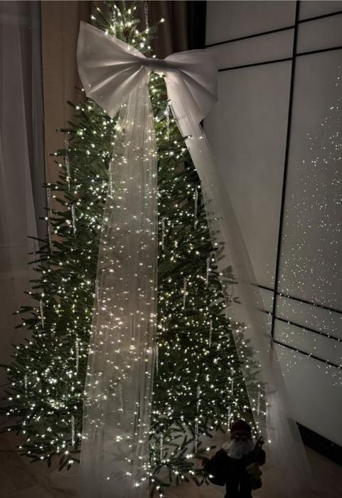 Бант на ялинку, бантик на ялинку, фатіновий бант,бант на ёлку