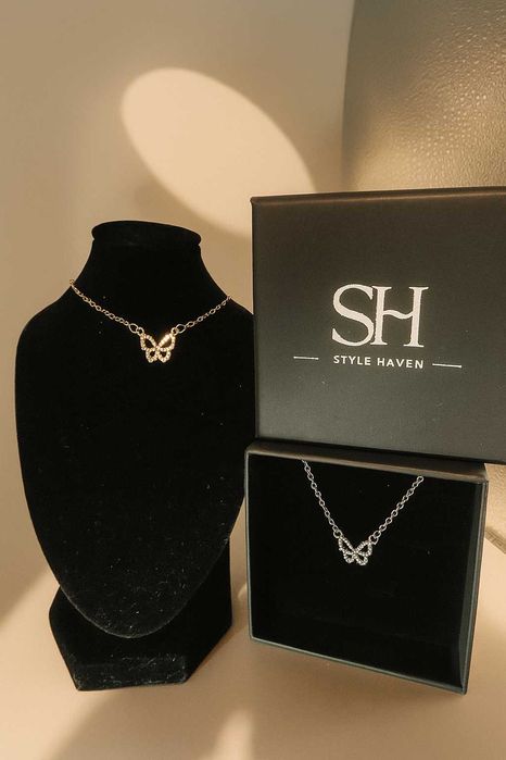 Colar Borboleta Dourado ou Prateado