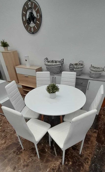 Novo! Conjunto de mesa de jantar e cadeiras com transporte gratuito