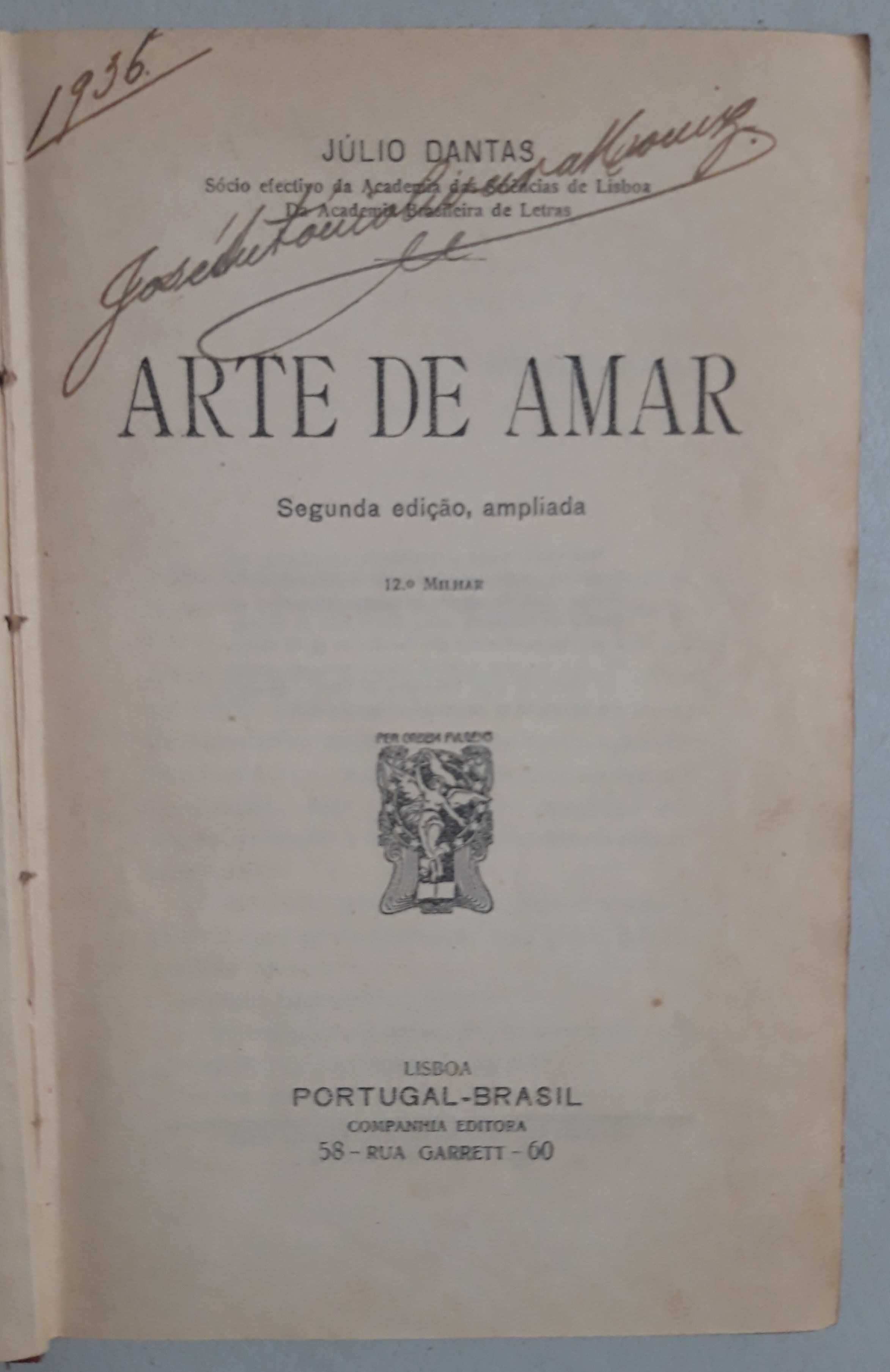 Livro - Júlio Dantas - Arte de Amar