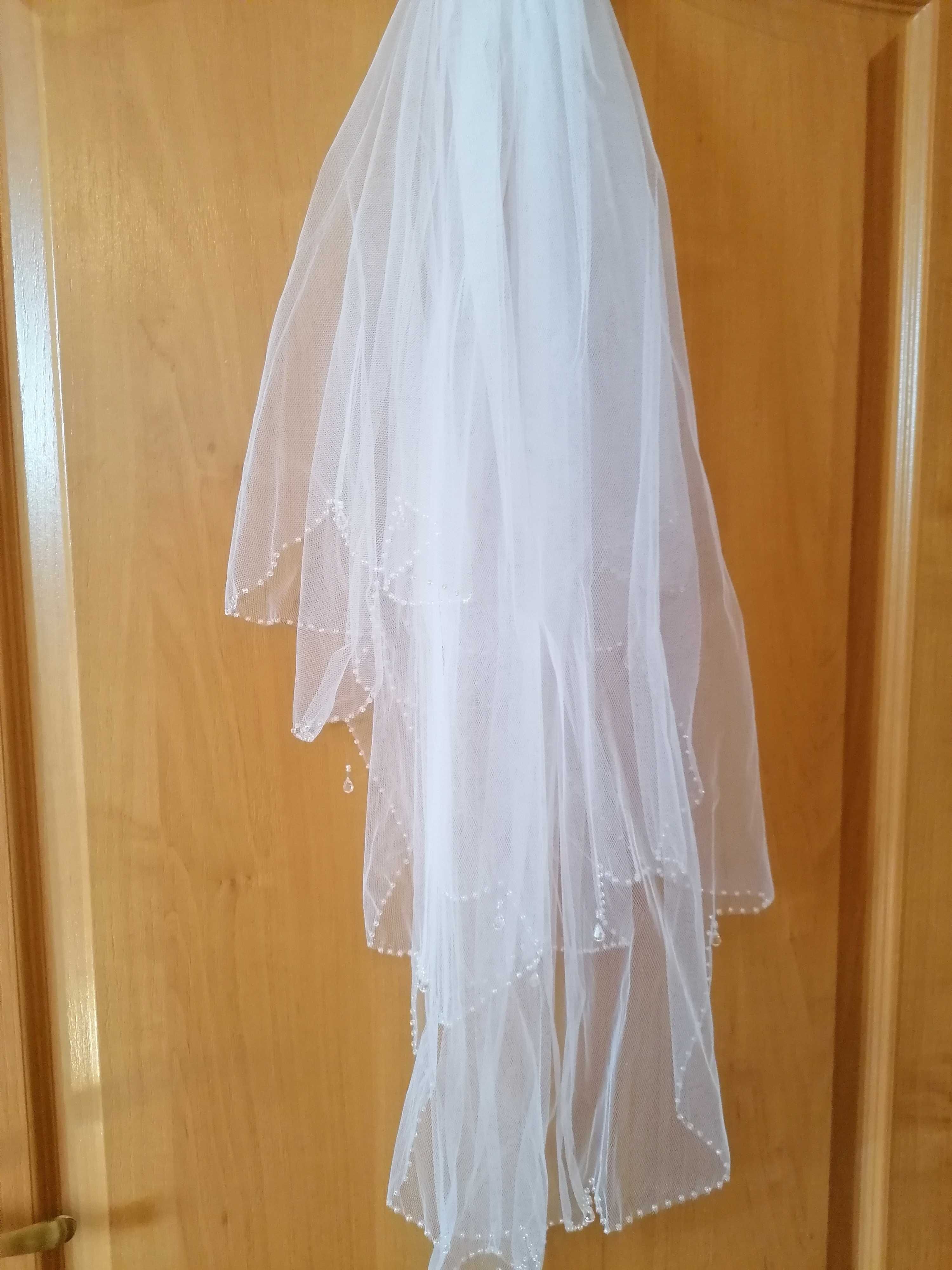 Suknia ślubna AMIRA roz. 40 welon koło