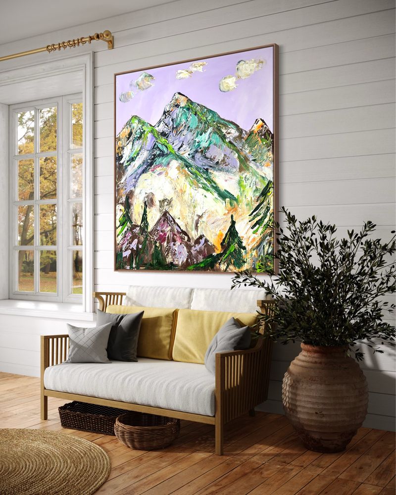 Obraz ręcznie malowany 100x90 cm