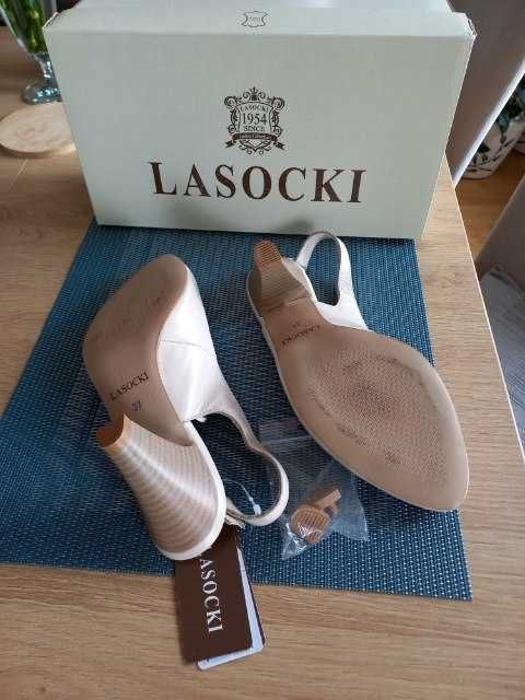 buty damskie - sandały skórzane Lasocki