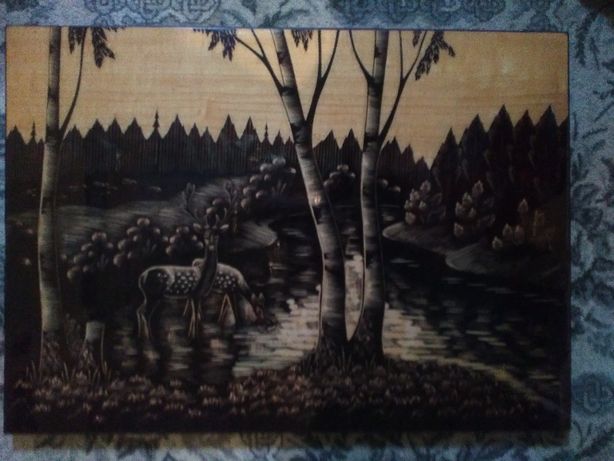 Картина на дереве "Волынский пейзаж"
