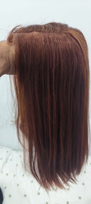 Peruca de cabelo humano de 40cm
