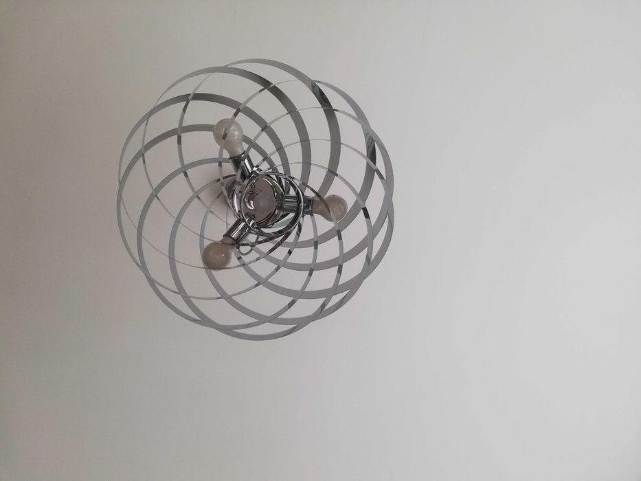 Lampa wisząca srebna