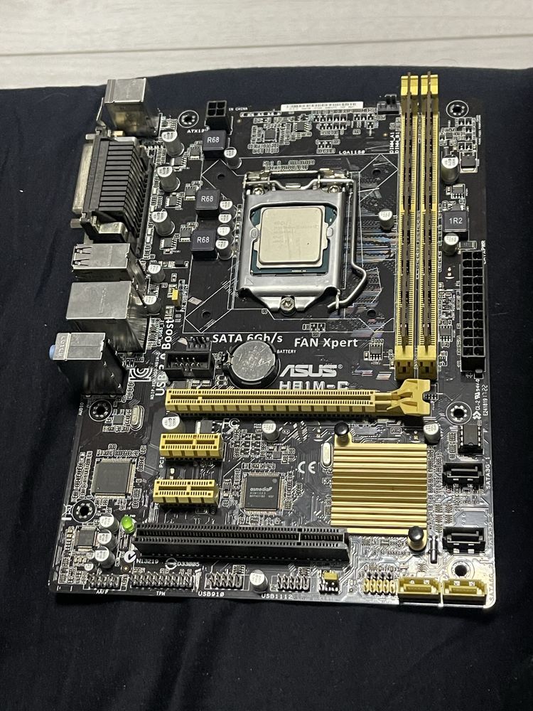 Мат.плата Asus hb1m-c з процесором і озу