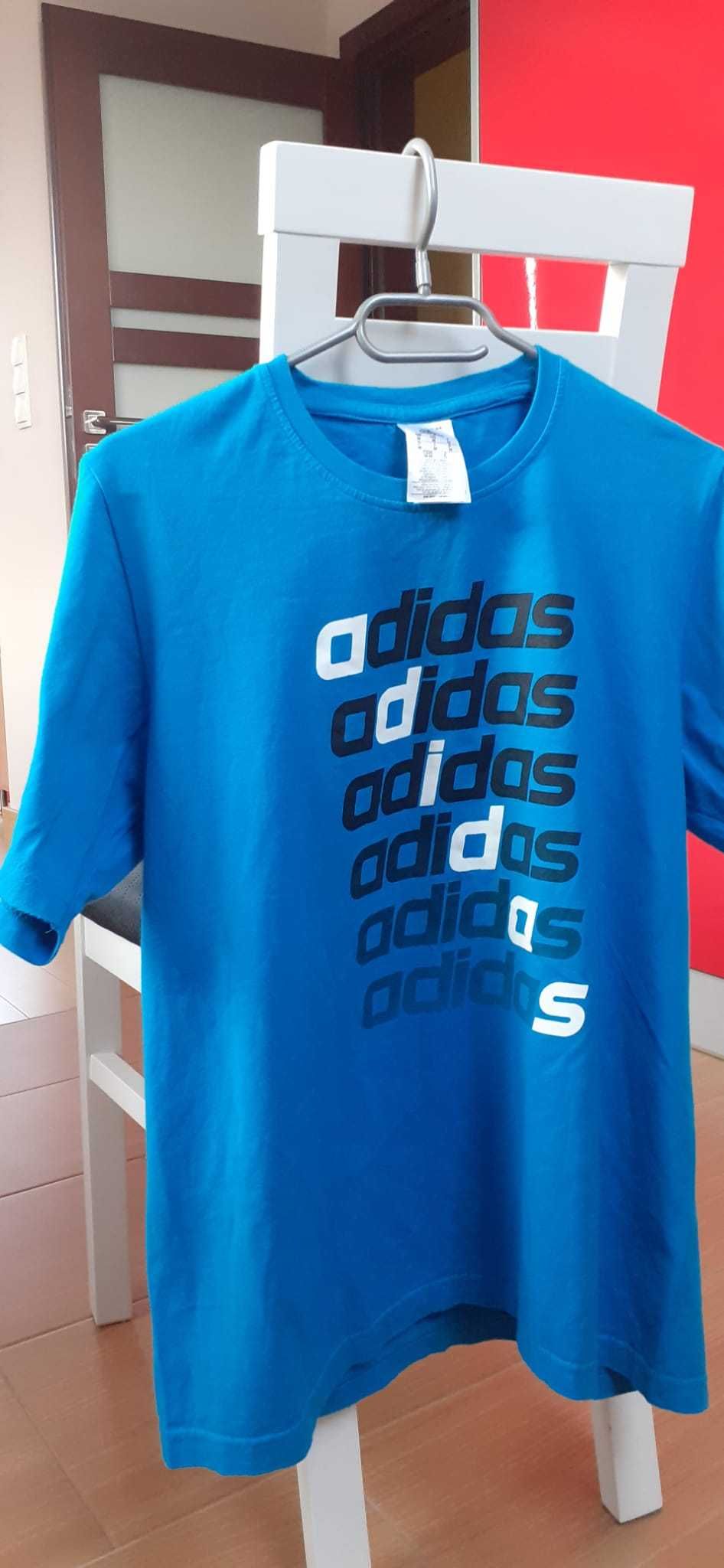 T-shirt rozm.M Adidas logo napisy bawełna