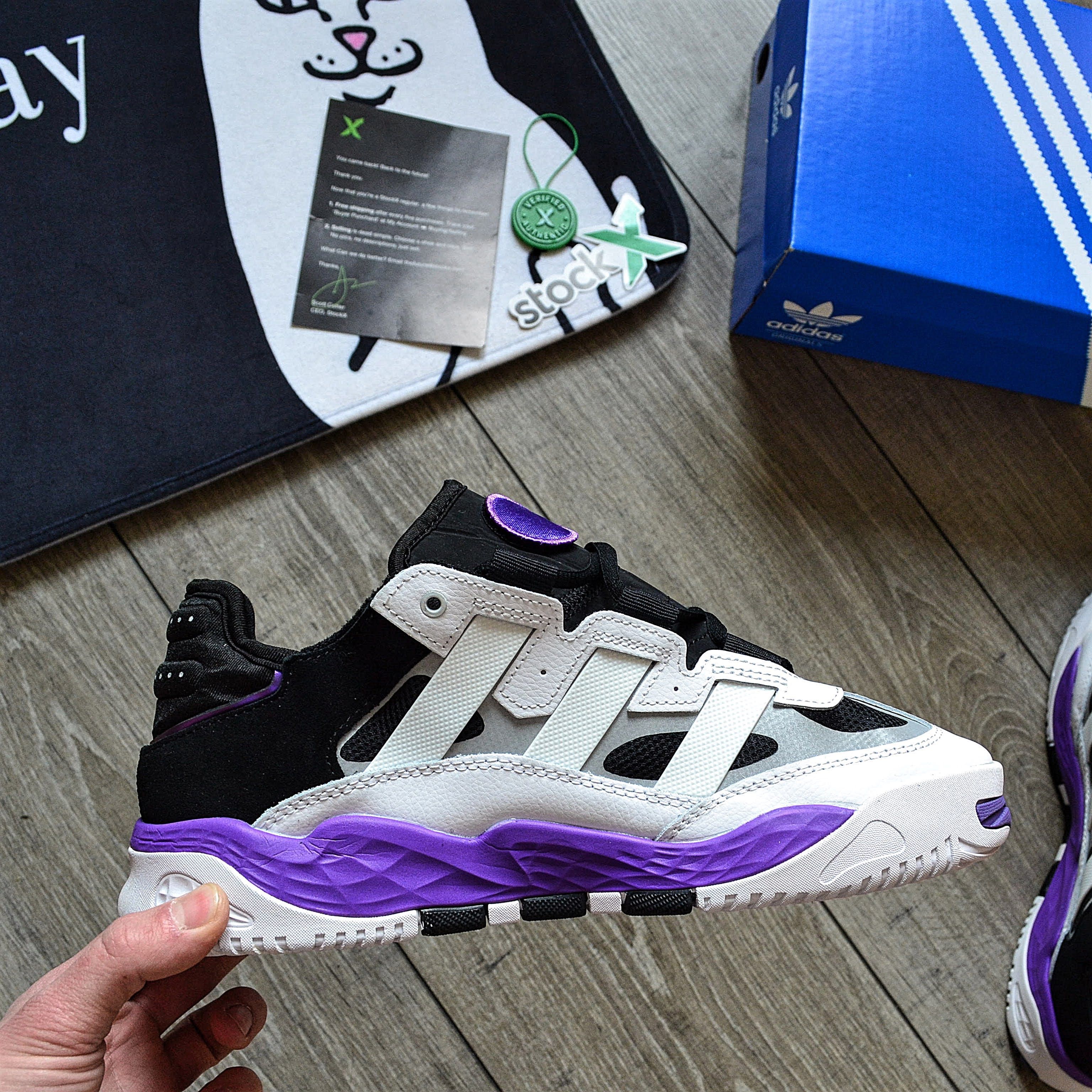 Мужские кроссовки Adidas Niteball 'Purple\White\Black' Размеры 40-45