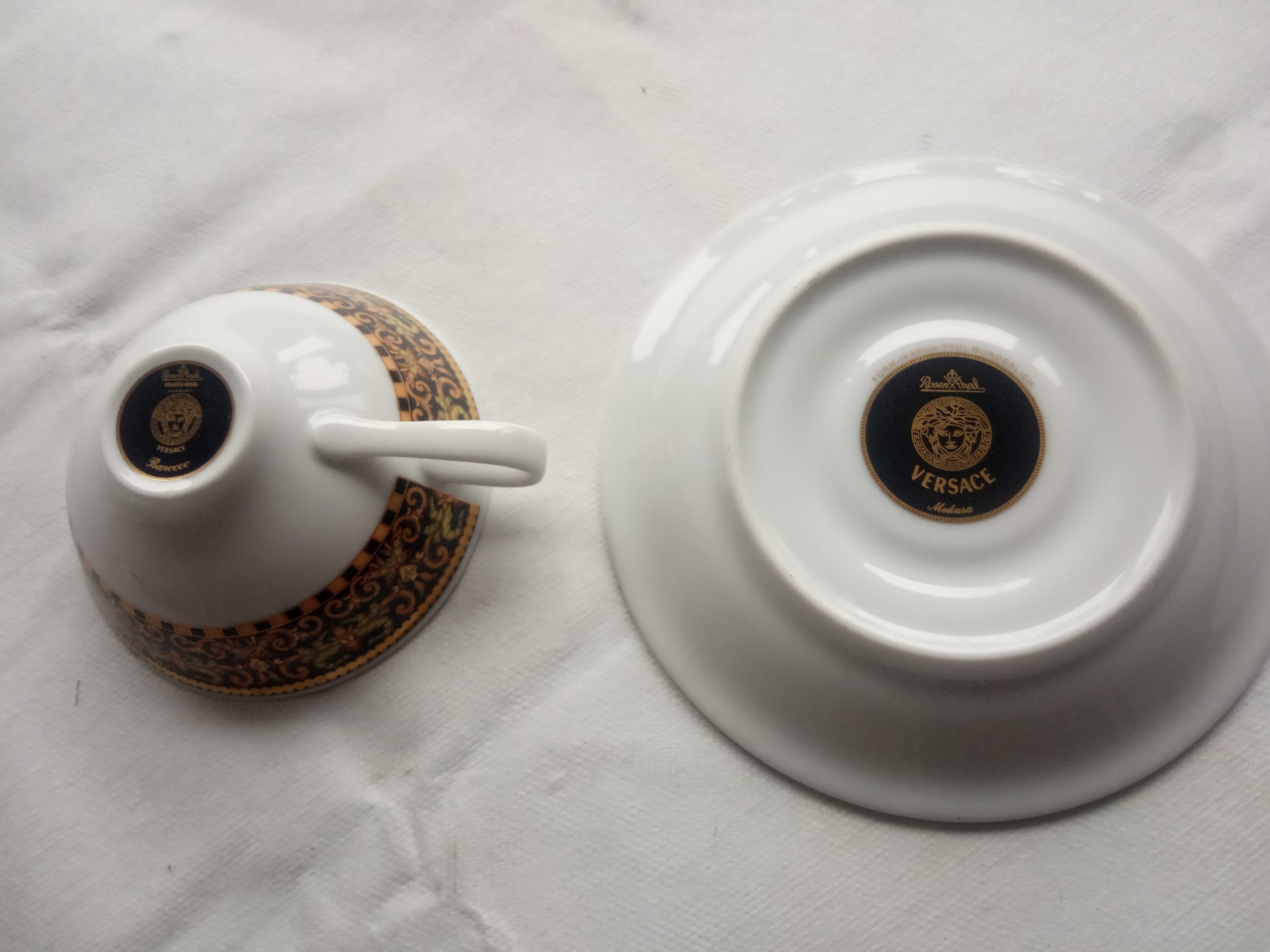 Versace Rosenthal filiżanka Barocco spodek Medusa