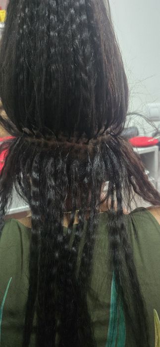 Aplicação de cabelo e venda de cabelo
