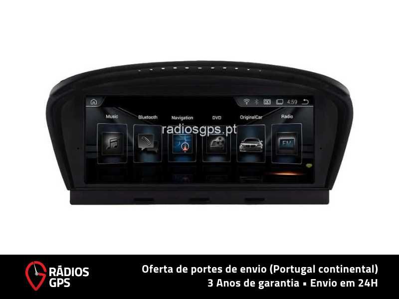 Auto Rádio GPS Android BMW SÉRIE 3 e 5 E60/61 E90/E91/E92/E93 CCC 8,8″