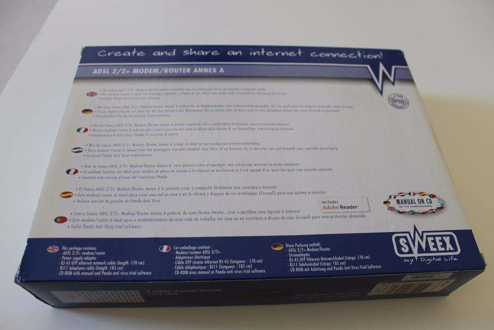 Sweex MO 200 ADSL 2/2+ Modem/Router C/Fatura e Garantia