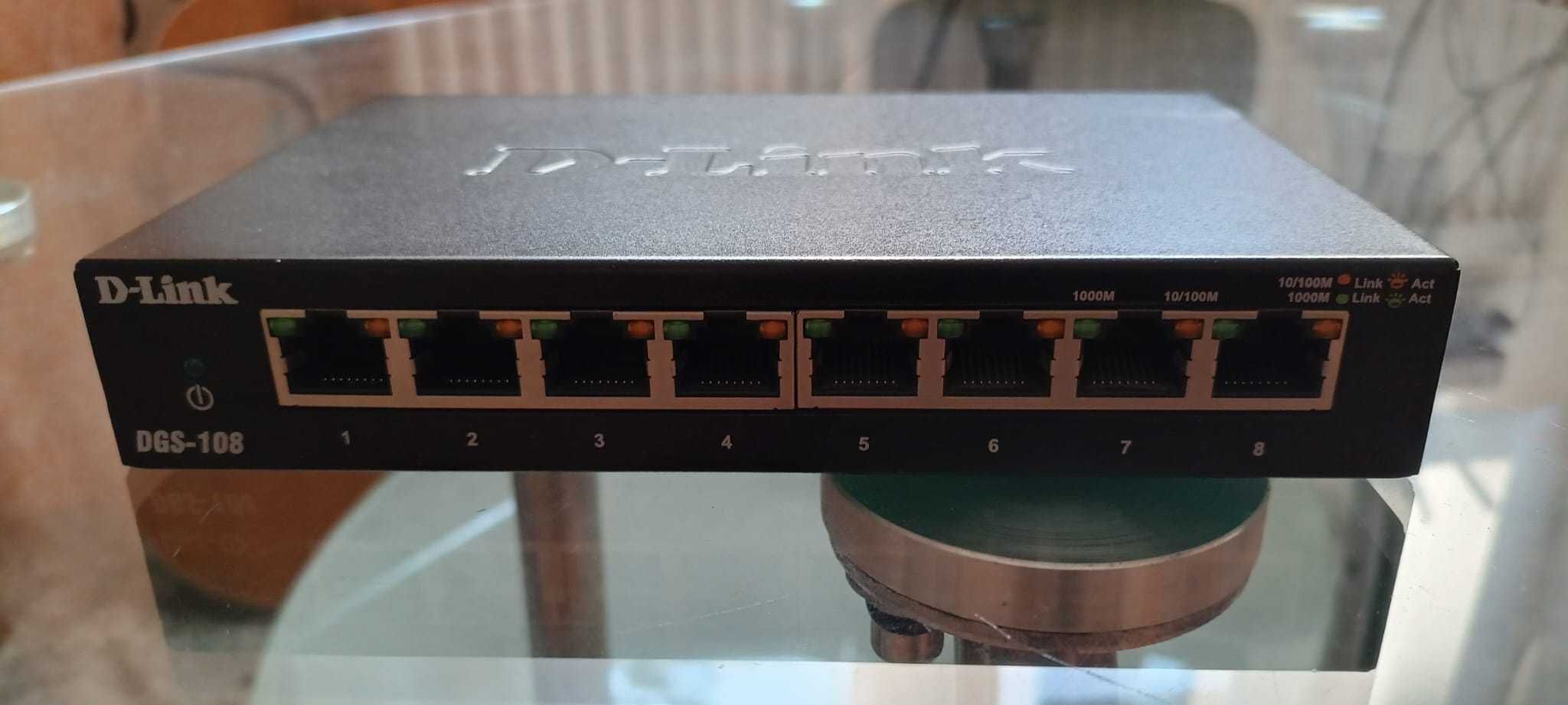 Sprzedam switch D-Link DGS-108 – 8-portowy Gigabit Ethernet
