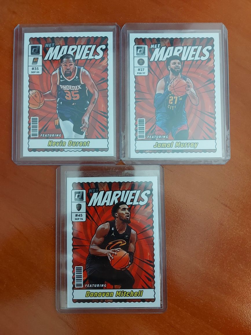 3 - 2023-24 Donruss Net Marvels Durant Murray Mitchell karty NBA