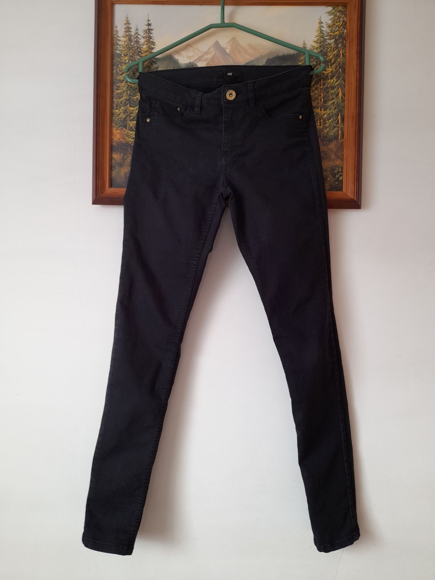 Granatowe jeansy H&M 36