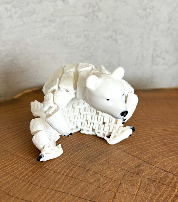 Niedźwiedź Polarny 3D – Segmentowy Lodowy Król, super gadżet, prezent