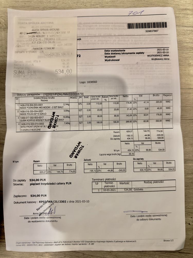 Szafka, witryna uchylna  KEA