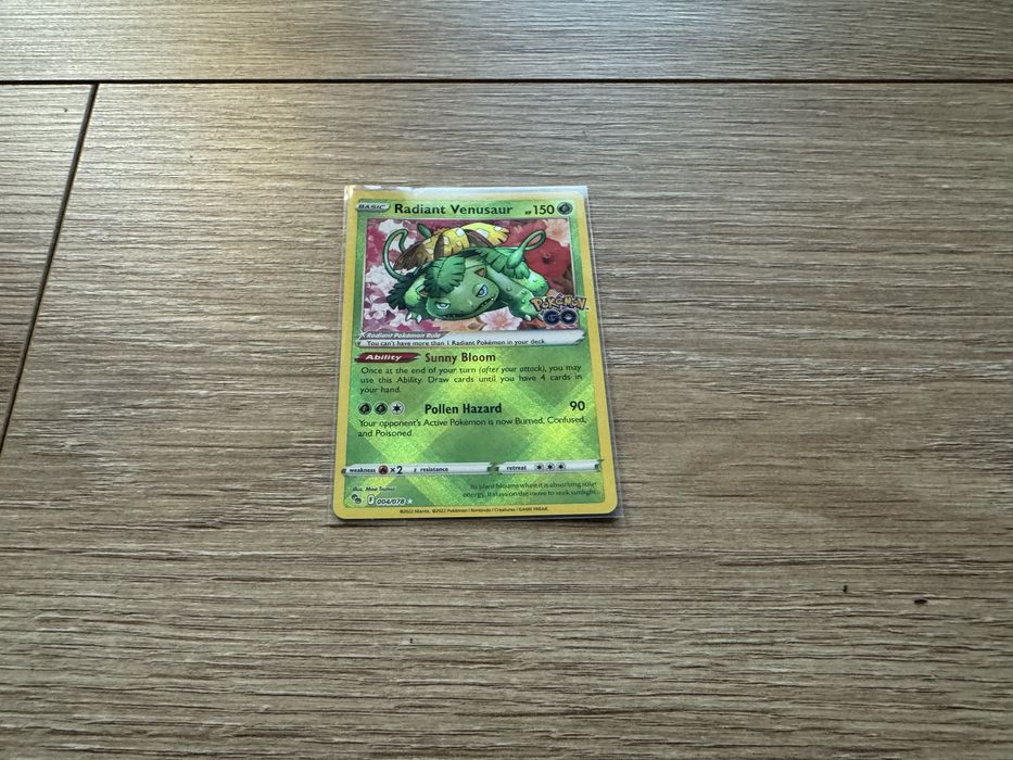 Karta Pokemon Radiant Venusaur jak nowa stan idealny